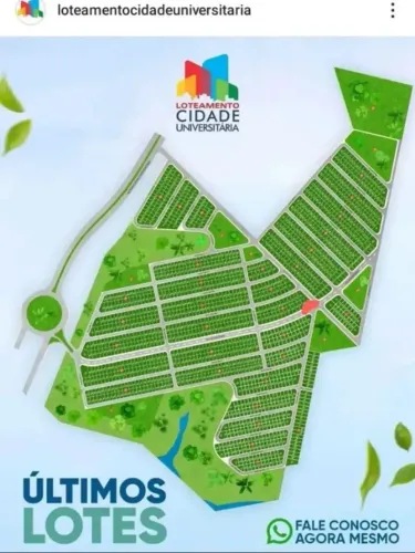 Loteamento Cidade Universitária Entrada a partir de R$3.000 Reais PRONTO para Construir