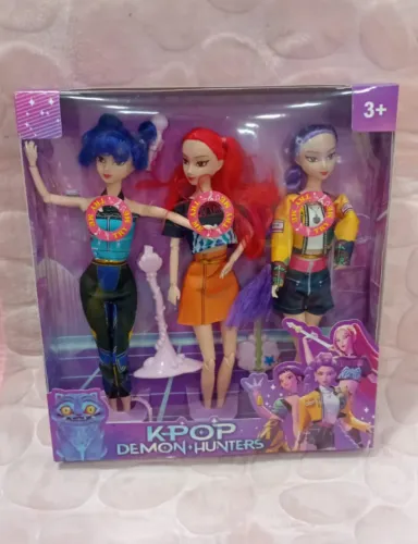 Bonecas k-Pop Damon Hunters Rumi Zoey Mira Articuladas 30cm Com Música e Acessórios