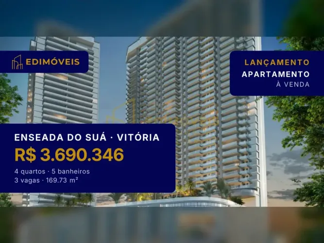 Apartamento Exclusivo em Enseada do Suá: Luxo e Vista para o Mar!