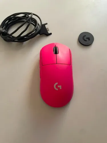 Mouse Logitech G Pro X Superlight Magenta Original + Todos Acessórios Exceto Caixa