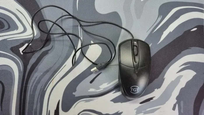Mouse Óptico USB TGT Preto - Para Trabalho e Estudos (Funcionando)