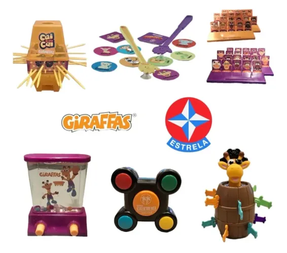 Kit completo 6 brinquedos Estrela - giraffas LACRADO