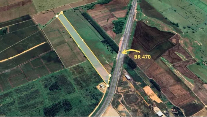Terreno com 90,60m de Frente para a BR-470 60.801,60 m² Ilhota