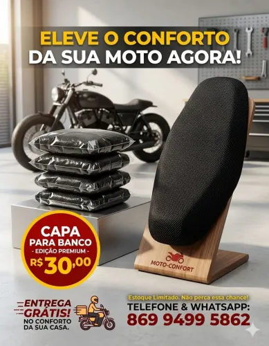 Linda capa de banco para moto