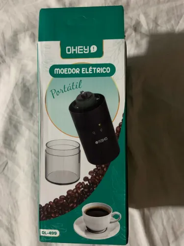 Moedor elétrico de grão de café recarregavel para um café mais puro