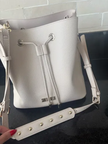 Bolsa Saco Bucket Santa Lolla Off-White - Seminova Original