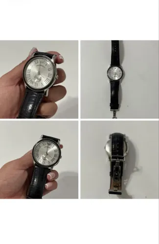 Relógio Emporio Armani Masculino Original - Couro Preto
