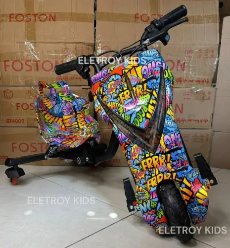 Triciclo Elétrico Drift 350w Amortecedor Bluetooth Leds Coloridos