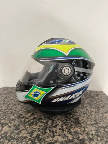 Shark rsi Brasil, capacete top inteiro de fibra de carbono