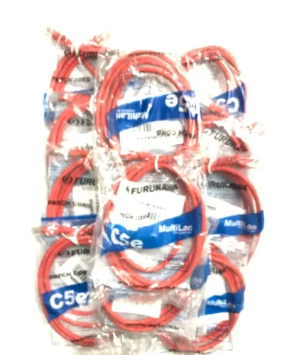 PATCH CORD U/UTP MULTILAN CAT 5E 1,50M VERMELHO - FCS (KIT10PÇS)