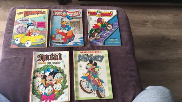 Lote 5 Gibis Antigos Disney Tio Patinhas Pato Donald Almanaque Mickey