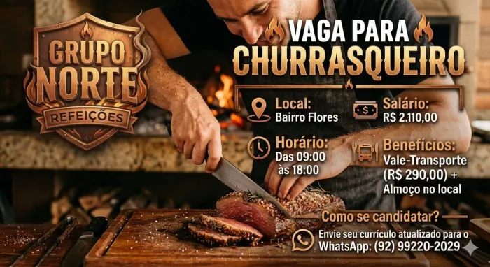 VAGA PARA CHURRASQUEIRO