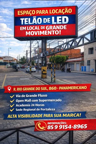 ESPAÇO PARA LOCAÇÃO - TELÃO DE LED EM LOCAL DE GRANDE VISIBILIDADE