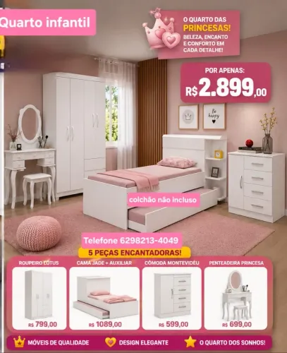 O QUARTO DAS PRINCESAS! BELEZA, ENCANTO E CONFORTO EM CADA DETALHE!