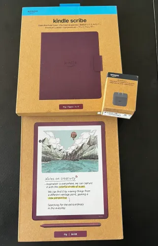 Kindle Scribe Colorsoft + capa + adaptador