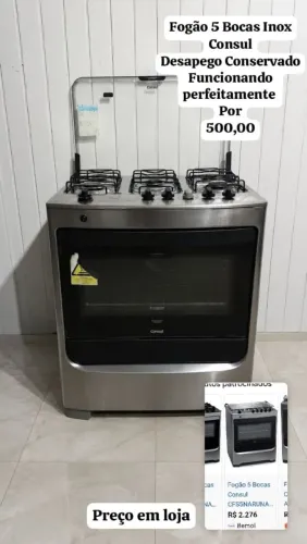 Fogão 5 Bocas Inox Consul Funcionando Perfeitamente Mauazinho?