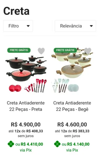 Panelas em cerâmica linha Creta