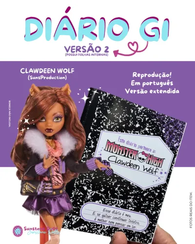 DIÁRIO CLAWDEEN WOLF MONSTER HIGH