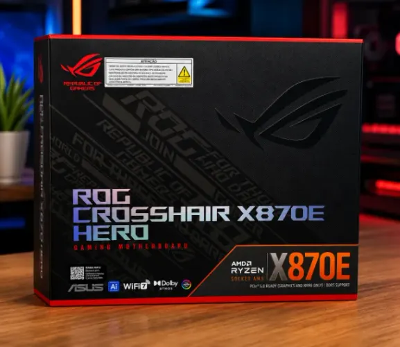 Placa Mãe ASUS ROG Strix X870E-H Gaming Wi-Fi 7 Socket AM5 / DDR5