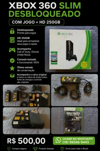 Xbox360 250gb desbloqueado 