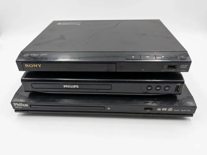 Lote 3 DVD Players (Sony, Philips, Philco) - Ligando / No Estado