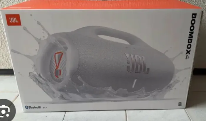 Boombox 4 Branca Exclusiva JBL Caixa de Som Bluetooth + C/NFe NOVA