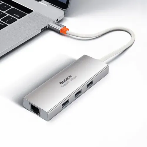 Hub Adaptador Baseus 4 in 1 USB3 5GBs RJ45 1000Mbs