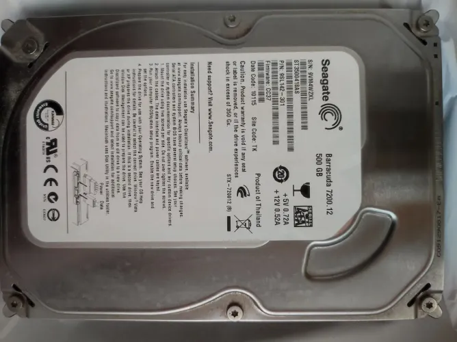 Hd Seagate barracuda 500Gb 7200Rpm