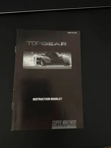 Manual Top Gear Super Nintendo Original Preto e Branco
