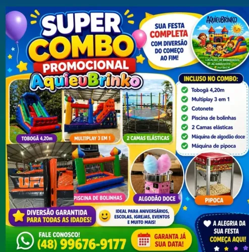 Alugal de brinquedo combos promocionais