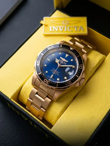 Invicta Exclusivo - Dourado & Azul (Completo na Caixa)