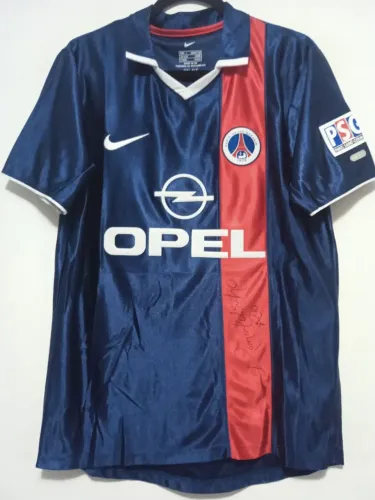 Camisa PSG 2001 / 2002 #21 Ronaldinho Autografada Certificada
