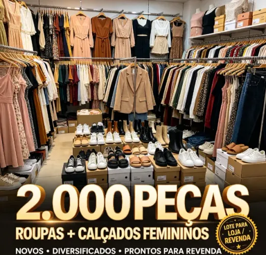 Oportunidade para Revendedores: 2.000 Peças Femininas em Lote