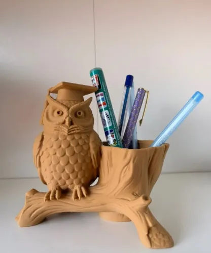Porta canetas Coruja