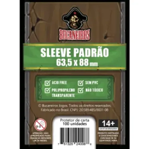 Sleeve Padrao 63,5 x 88 Bucaneiros