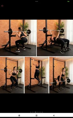 Rack para agachamento livre.