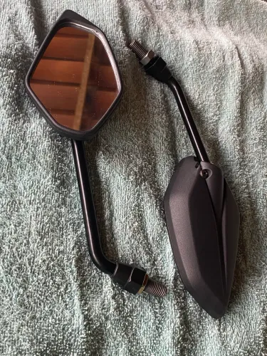 Retrovisor Mini Fazer / Factor Yamaha Haste Curta (Par)
