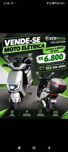 Moto elétrica 1000w não precisa de CNH