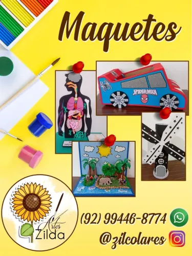Maquete escolar. 