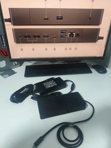 Dockstation Dell WD19 Original + Fonte 180W