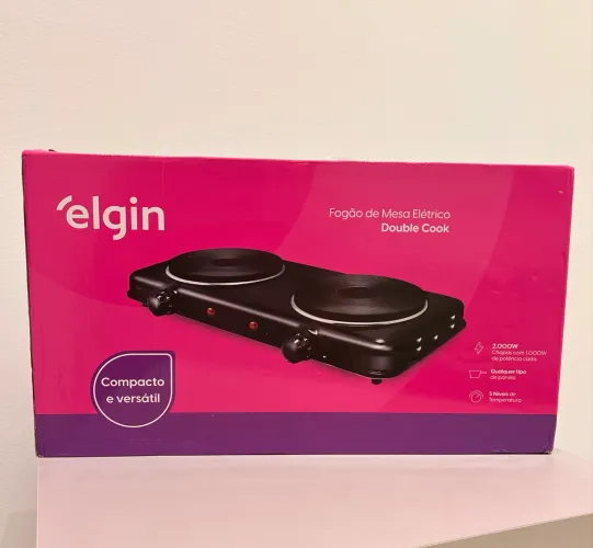 Fogão Cooktop Elétrico Elgin 2 Bocas 2000w Preto
