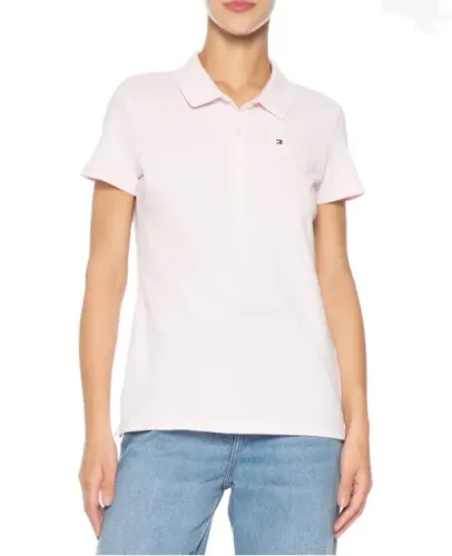 Polo Feminina Tommy Hilfiger Slim Piquet - PP