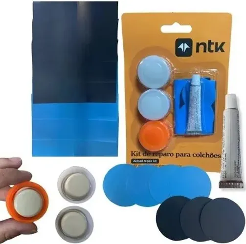 Kit Reparo P/ Colchão de Ar Piscina Botes Bóias Infláveis PVC Veda Furo/Rasgo de Forma Ráp