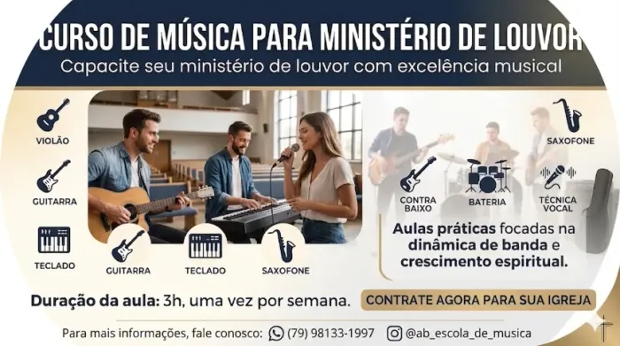 Curso de música para ministério de louvor - Capacitação Completa para sua Igreja