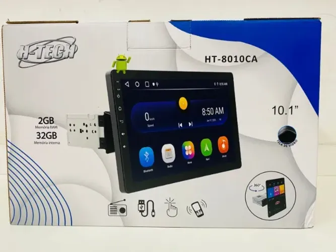 MULTIMIDIA DE 10 POLEGADAS COM ENCAIXE 1 DIN NOVA COM TELA GIRATÓRIA E REGULAVEL 2/32GB 