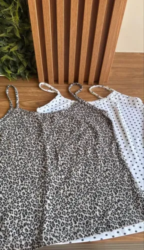2 Blusas com elastano ZARA - Animal Print e Poá - TAM M