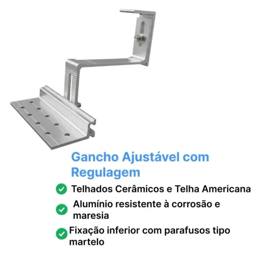 Suporte Gancho para Placa Solar