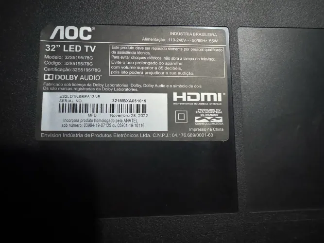 Smart TV Aoc RokuTV 32 polegadas