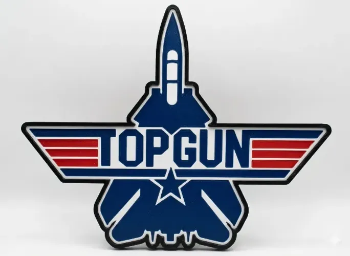Placa Decorativa Top Gun Maverick - Logotipo 3D