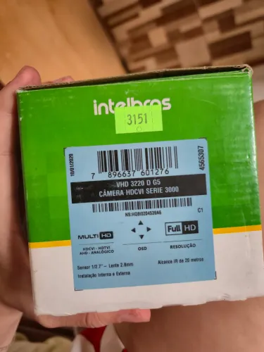 2 unidades da Câmera Dome Intelbras HDCVI Série 3000 - Infrared